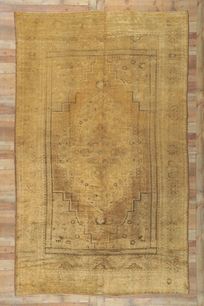 7 x 11 Vintage Turkish Oushak Rug 74093