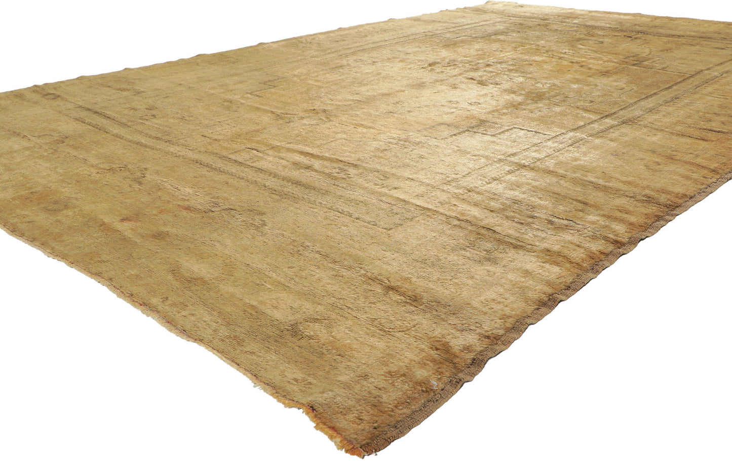 7 x 11 Vintage Turkish Oushak Rug 74093