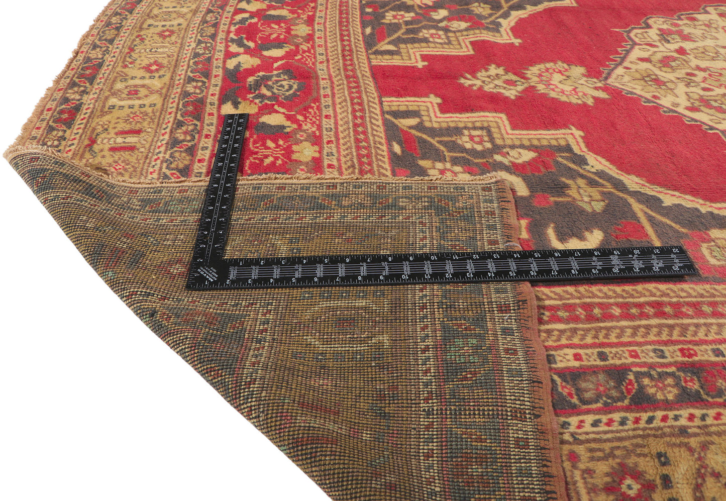 7 x 11 Vintage Turkish Oushak Rug 74095