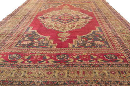 7 x 11 Vintage Turkish Oushak Rug 74095