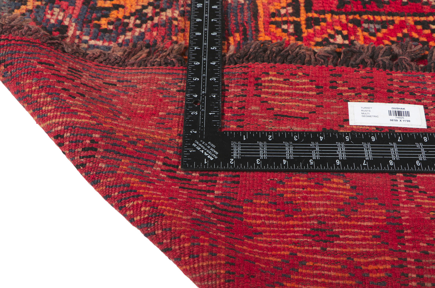 7 x 11 Vintage Red Turkish Oushak Rug 74925