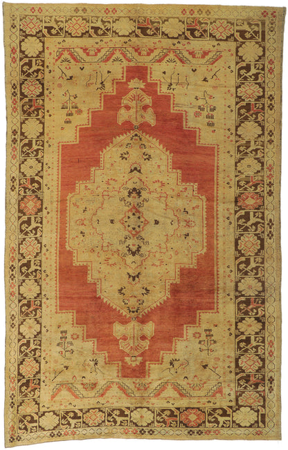 7 x 12 Vintage Turkish Oushak Rug 50418