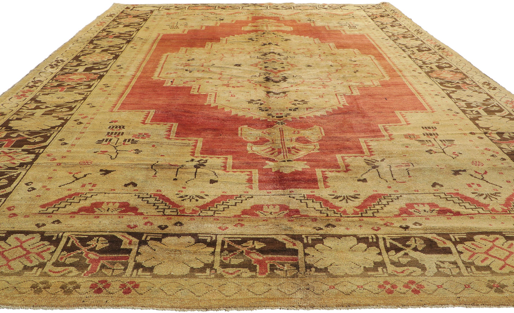 7 x 12 Vintage Turkish Oushak Rug 50418