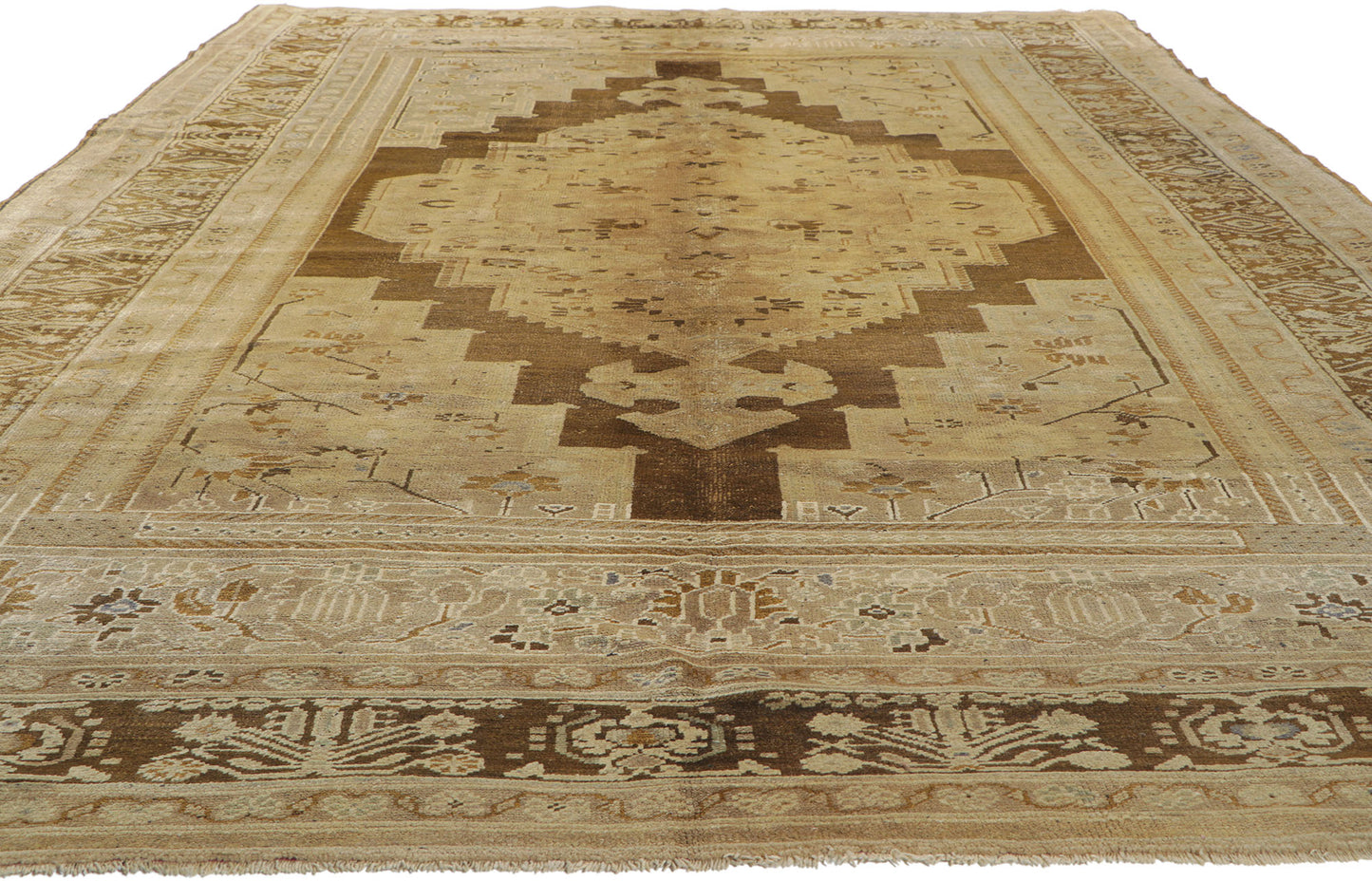 7 x 12 Vintage Turkish Oushak Rug 73946
