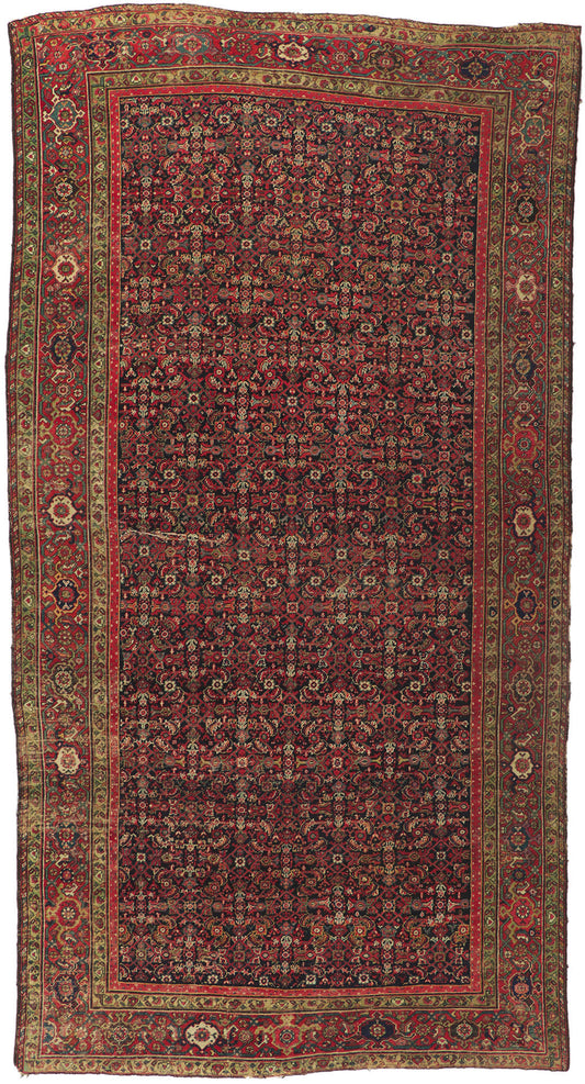7 x 13 Antique Persian Farahan Rug 76803