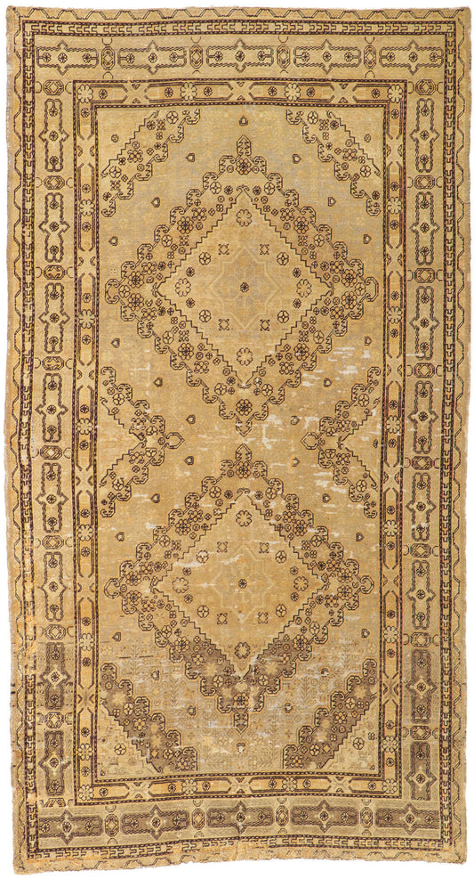 7 x 13 Antique Turkestan Khotan Rug 73807