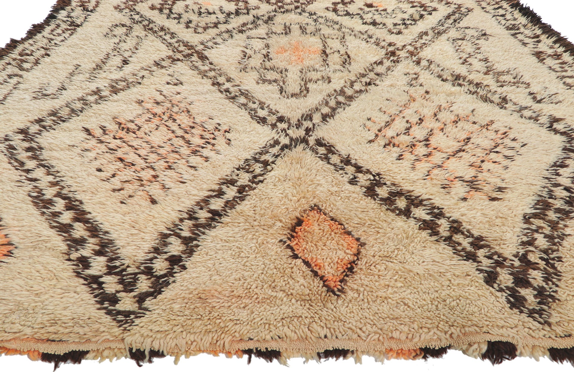 7 x 13 Vintage Moroccan Beni Ourain Rug 78365