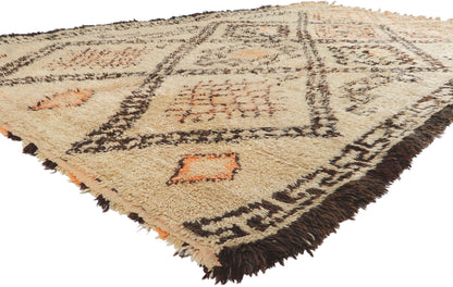 7 x 13 Vintage Moroccan Beni Ourain Rug 78365