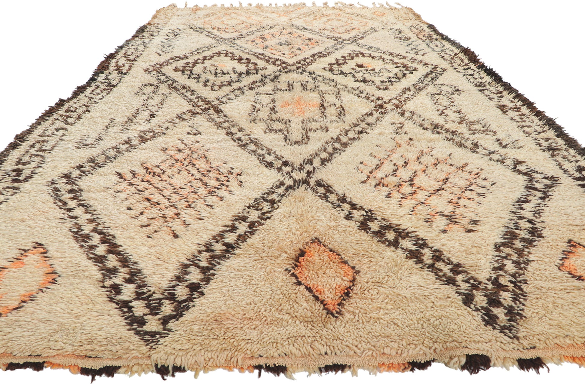 7 x 13 Vintage Moroccan Beni Ourain Rug 78365