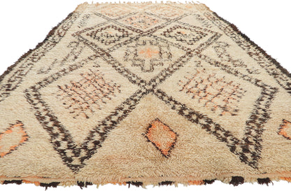7 x 13 Vintage Moroccan Beni Ourain Rug 78365