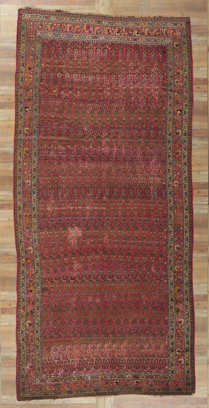 7 x 15 Antique Persian Kurdish Rug 61049