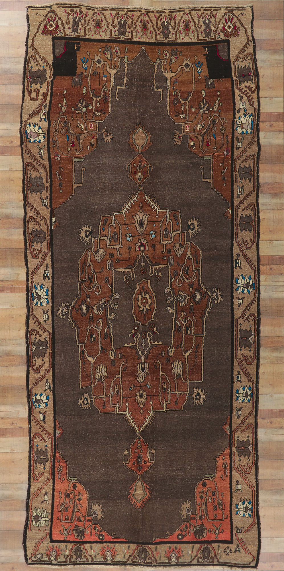 7 x 16 Vintage Turkish Kars Rug 51635