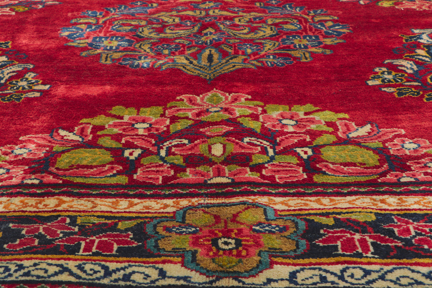 7 x 18 Vintage Persian Mahal Rug 61172