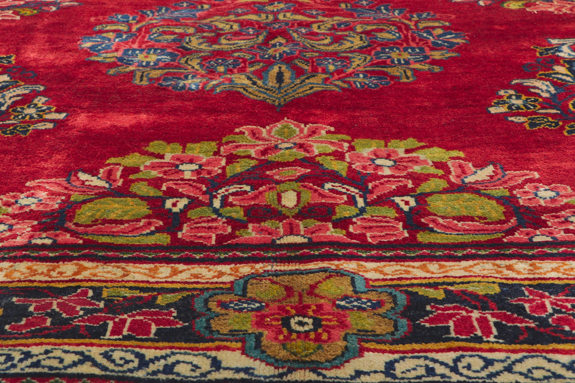 7 x 18 Vintage Persian Mahal Rug 61172