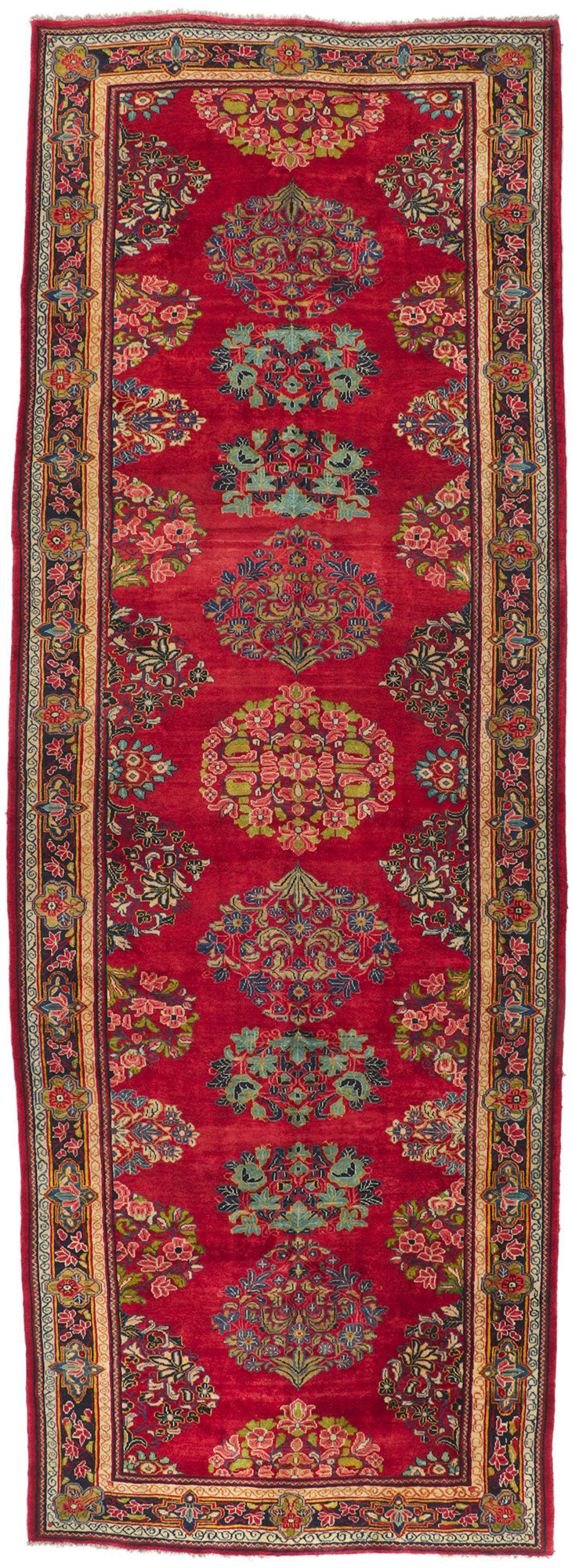 7 x 18 Vintage Persian Mahal Rug 61172