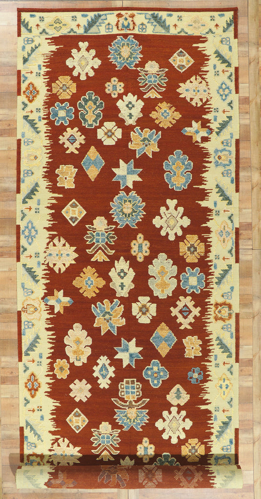 7 x 28 Contemporary Oushak Rug 30916