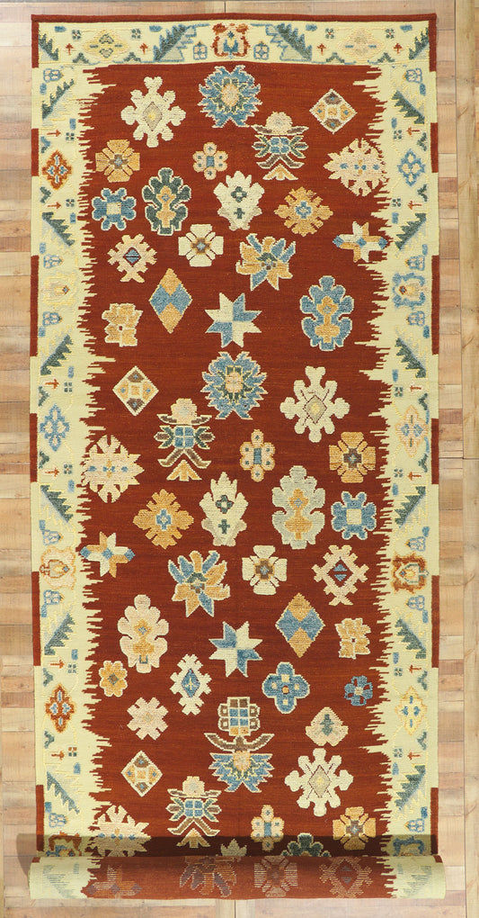 7 x 28 Contemporary Oushak Rug 30916
