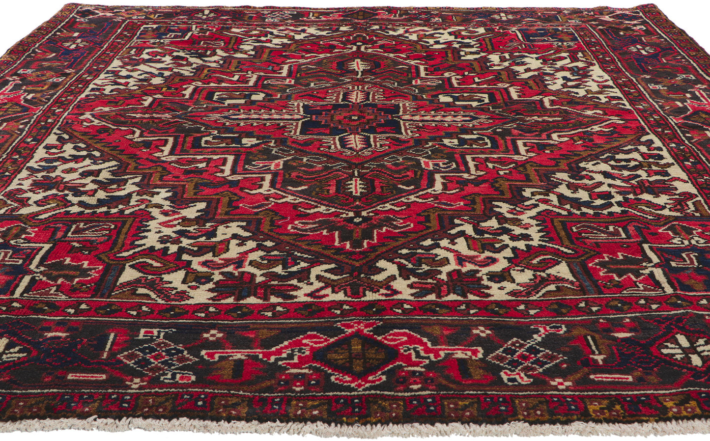 7 x 8 Vintage Persian Heriz Rug 61093