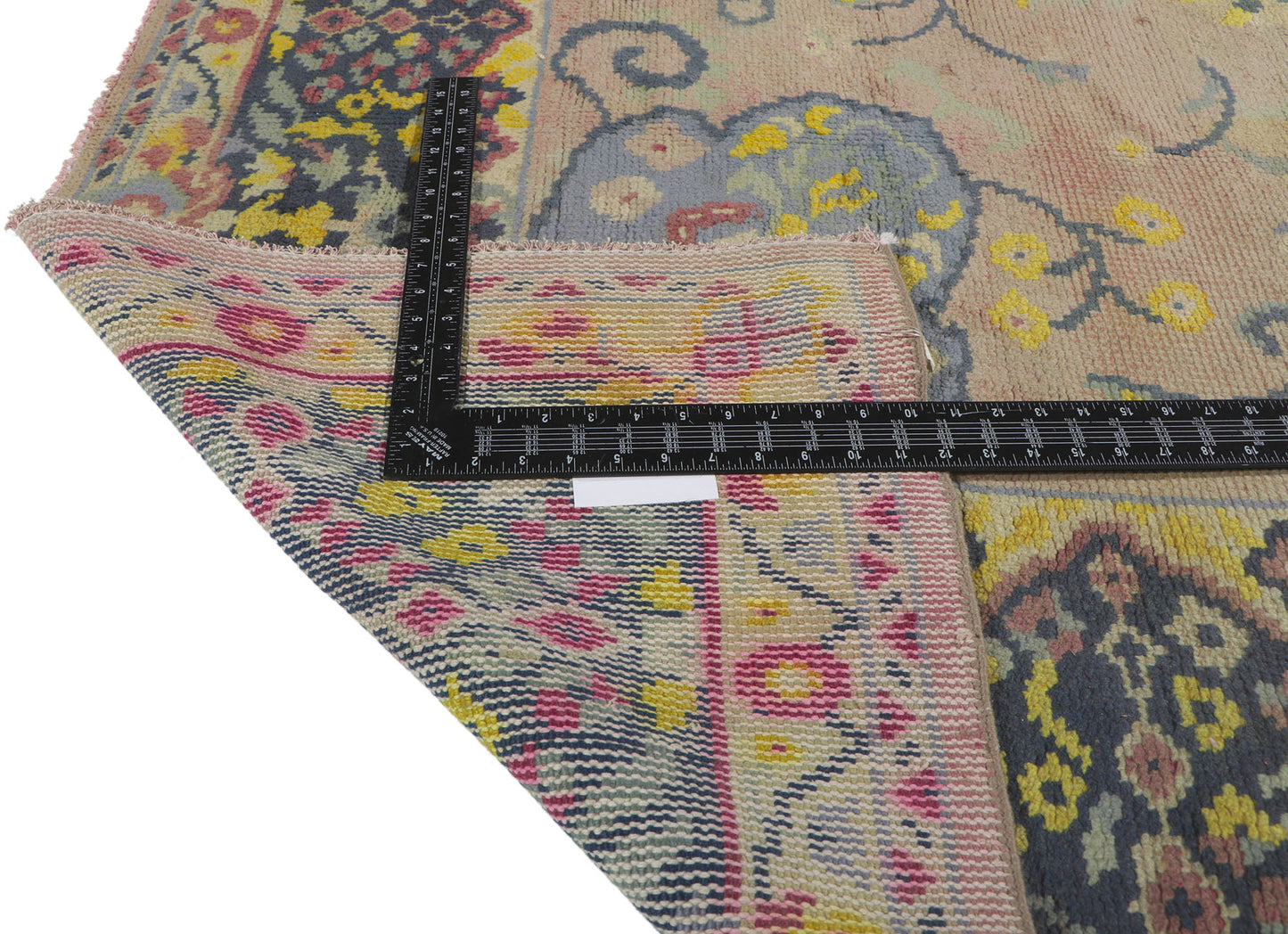 7 x 9 Vintage Turkish Oushak Rug 72323