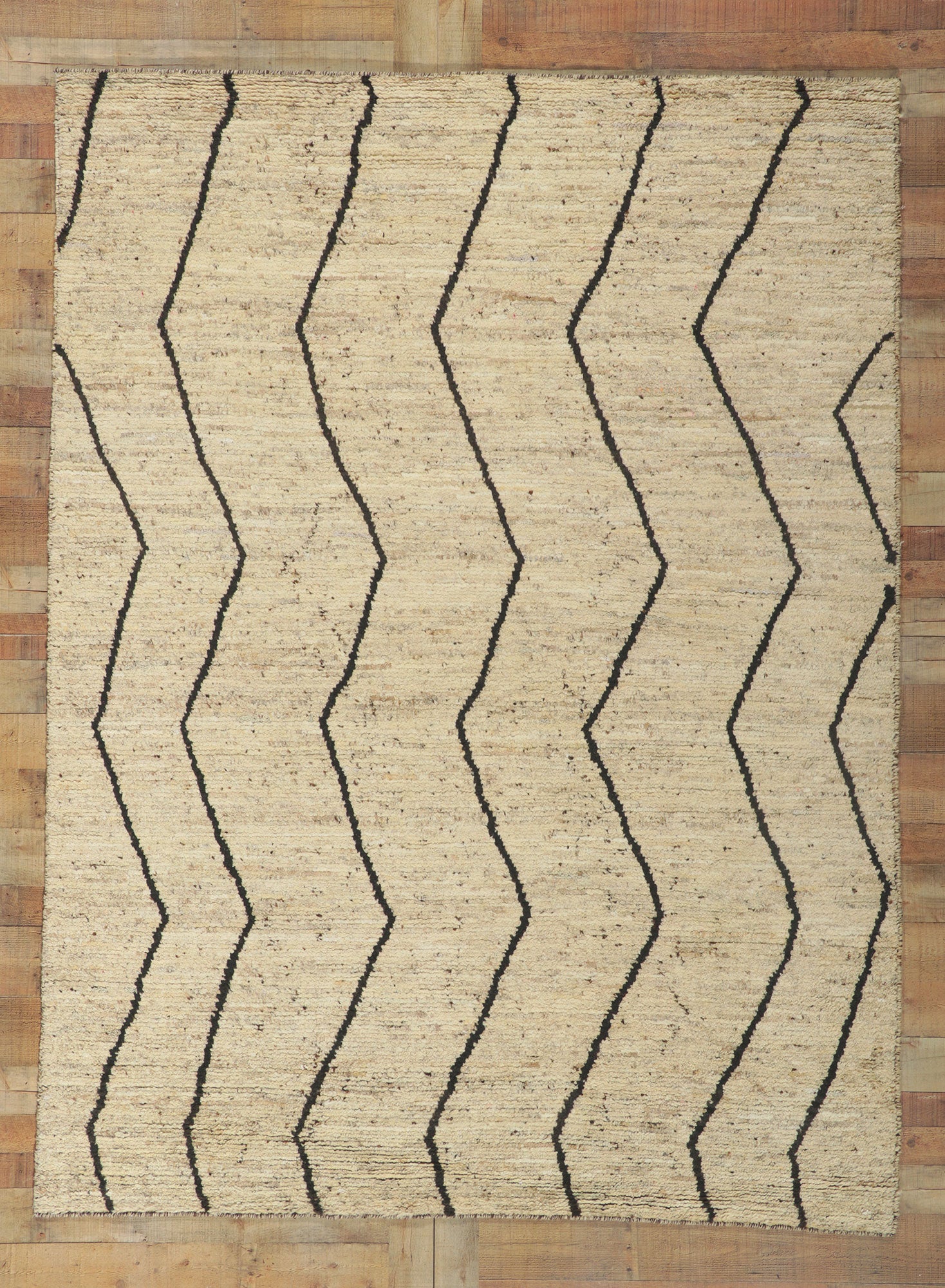 7 x 9 Earth-Tone Moroccan Rug 80820
