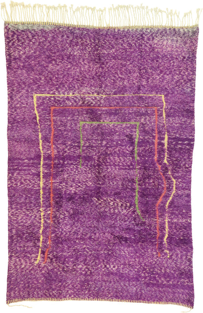 7 x 10 Purple Beni Mrirt Moroccan Rug 21049