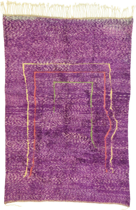 7 x 10 Purple Beni Mrirt Moroccan Rug 21049