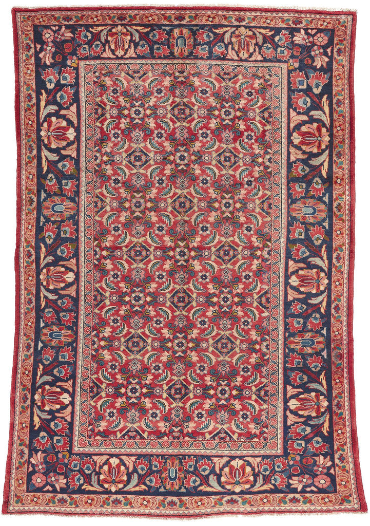 7 x 10 Vintage Persian Mahal Rug 61227