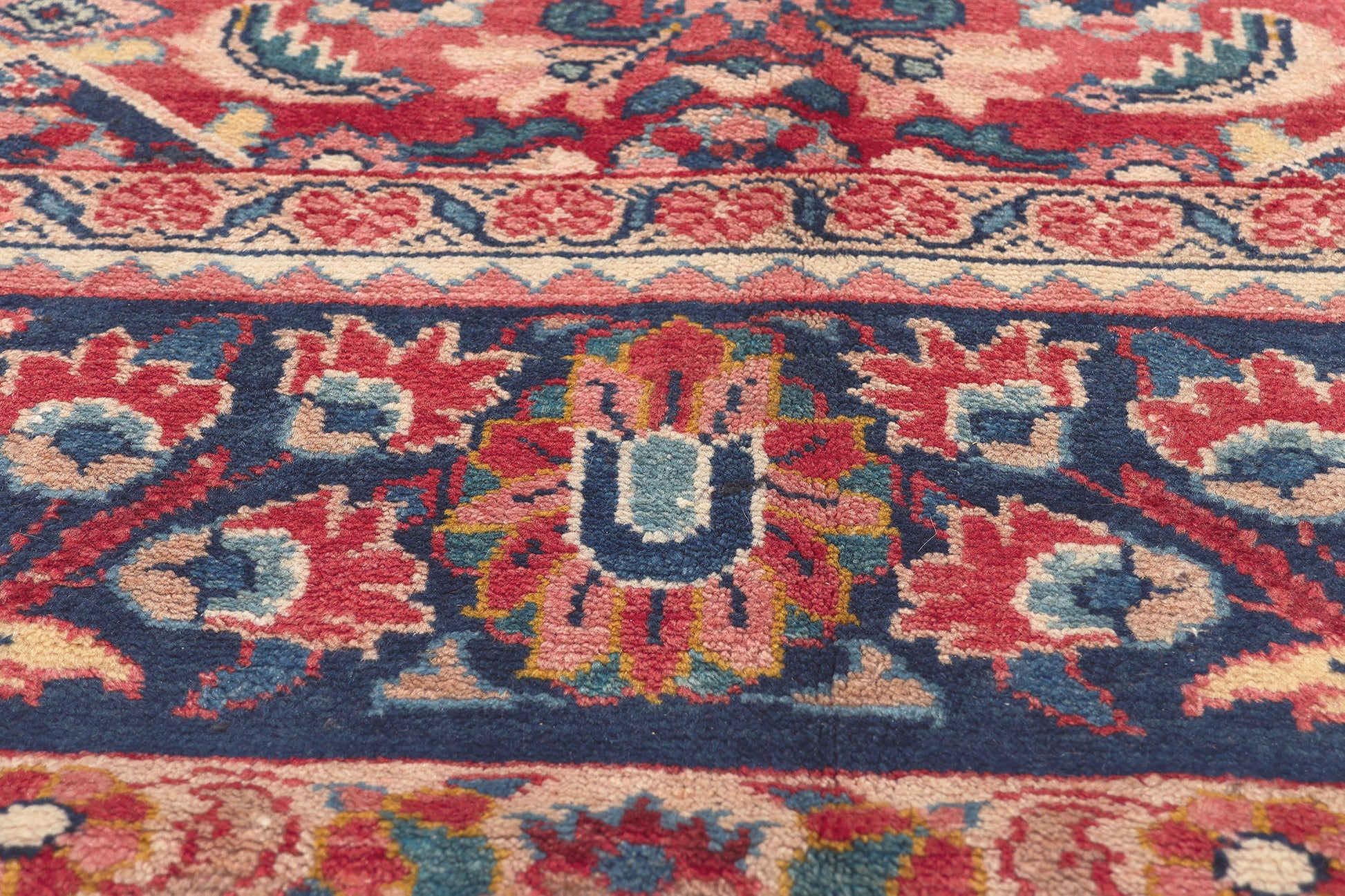 7 x 10 Vintage Persian Mahal Rug 61227