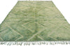 7 x 10 Modern Green Beni Mrirt Moroccan Rug 21183