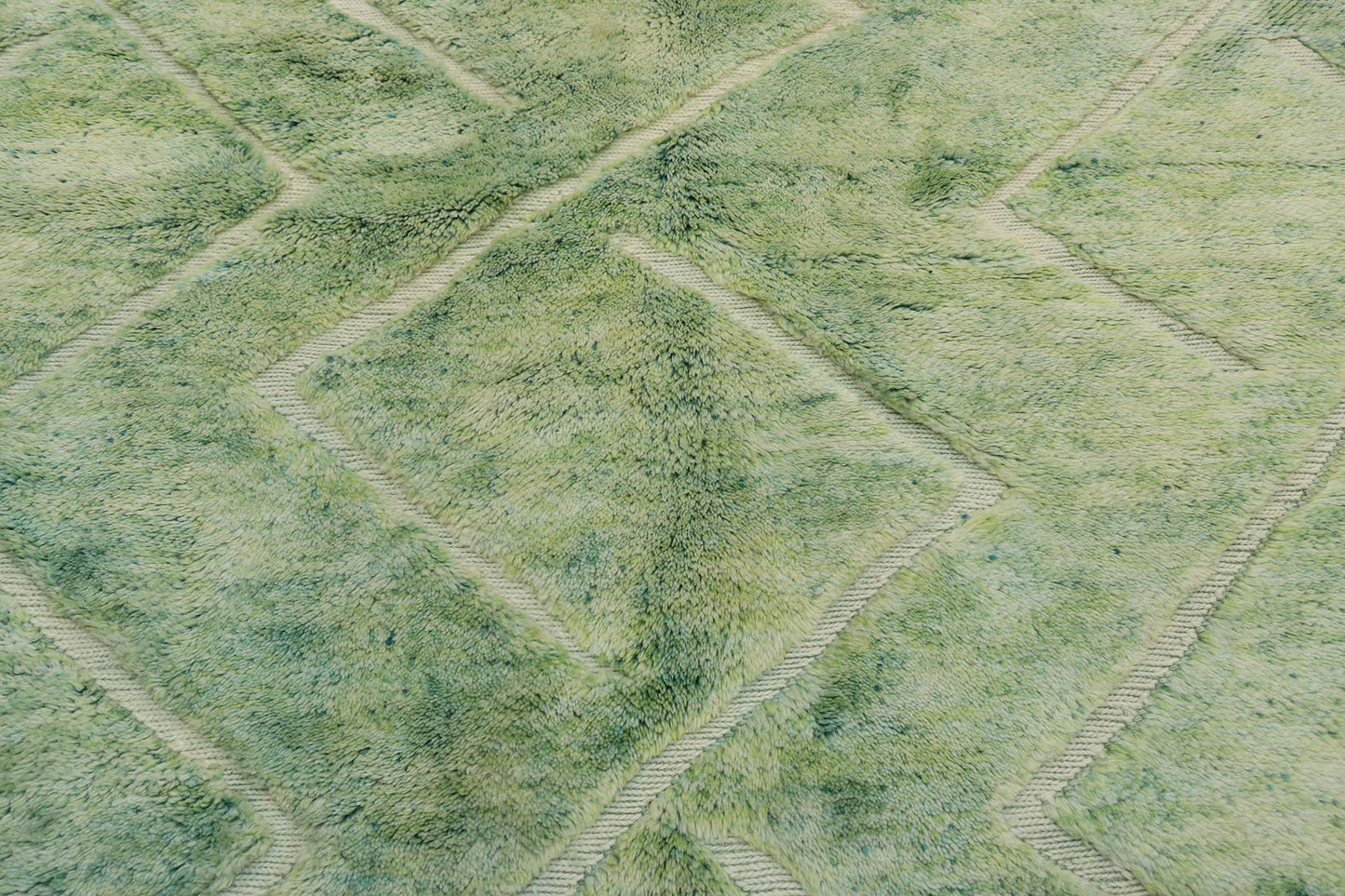 7 x 10 Modern Green Beni Mrirt Moroccan Rug 21183