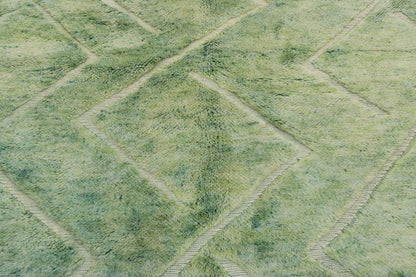 7 x 10 Modern Green Beni Mrirt Moroccan Rug 21183