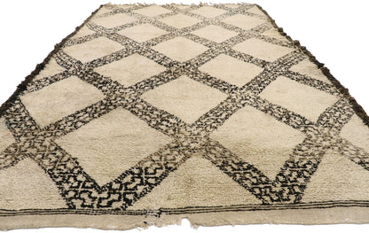 7 x 10 Vintage Moroccan Beni Ourain Rug 20904