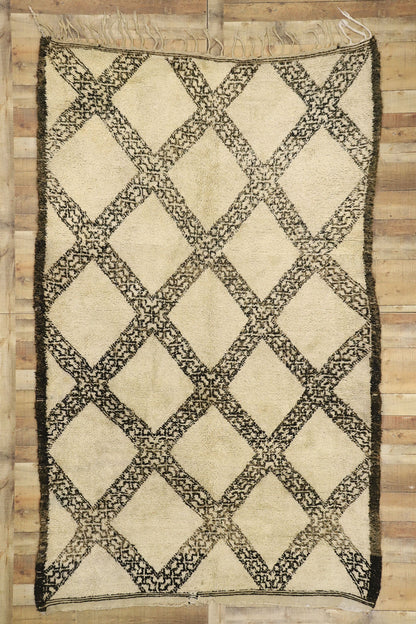 7 x 10 Vintage Moroccan Beni Ourain Rug 20904