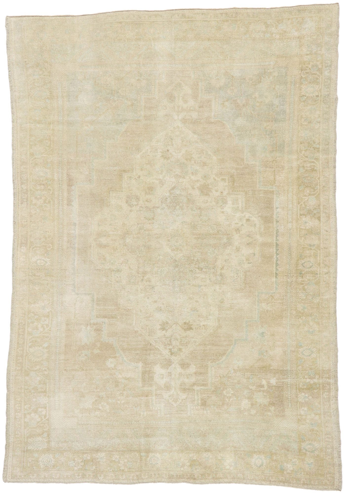 7 x 10 Vintage Turkish Oushak Rug 52987
