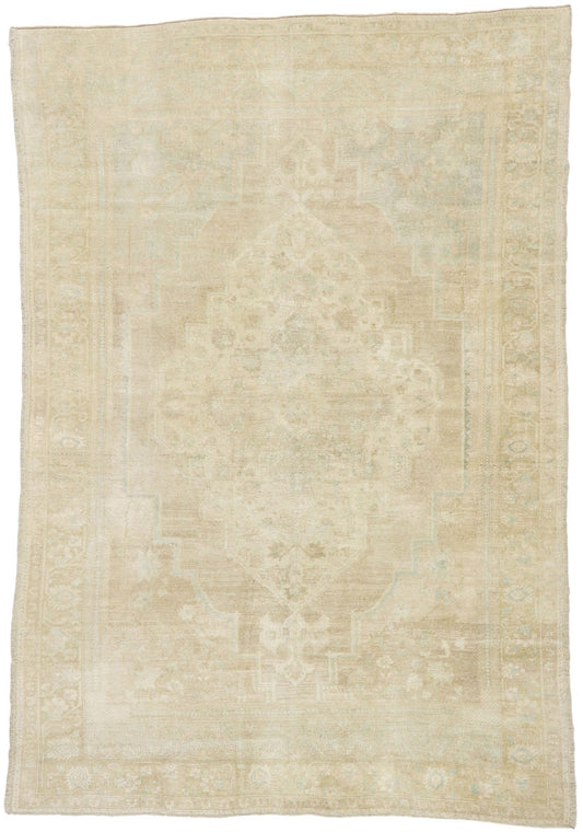 7 x 10 Vintage Turkish Oushak Rug 52987