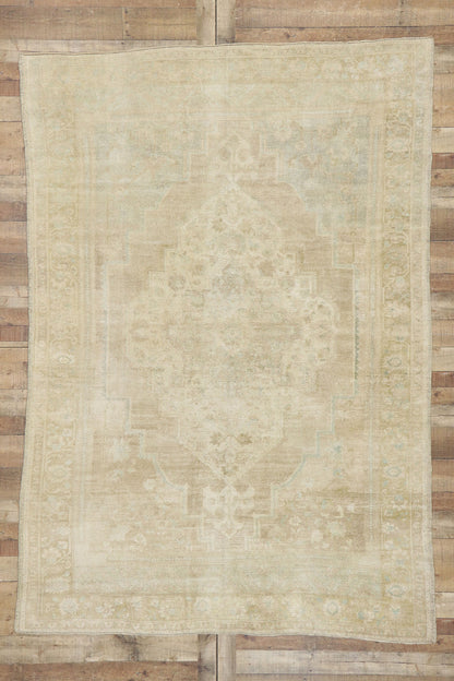 7 x 10 Vintage Turkish Oushak Rug 52987