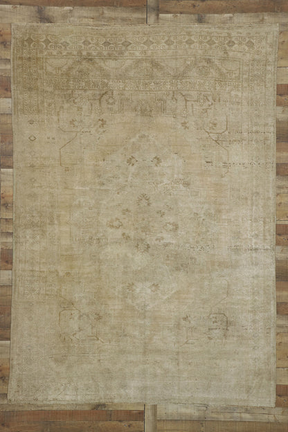 7 x 10 Vintage Turkish Oushak Rug 52463