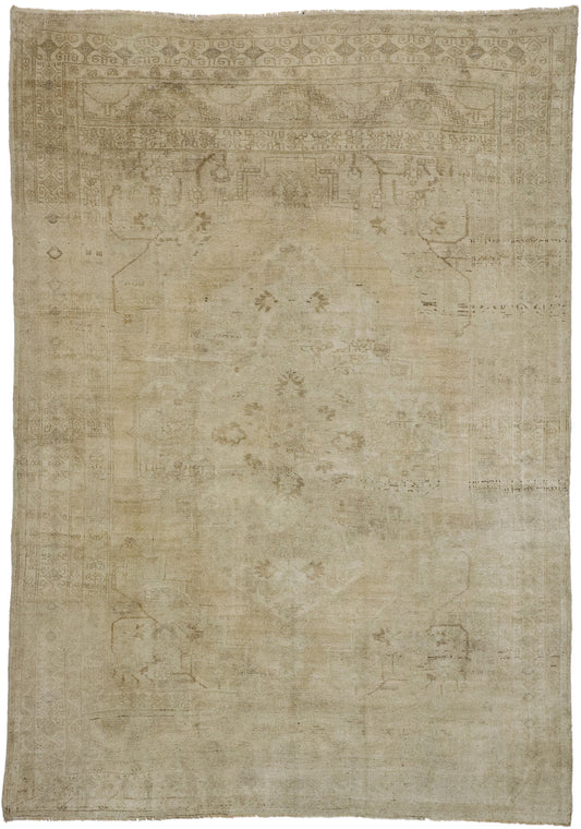 7 x 10 Vintage Turkish Oushak Rug 52463