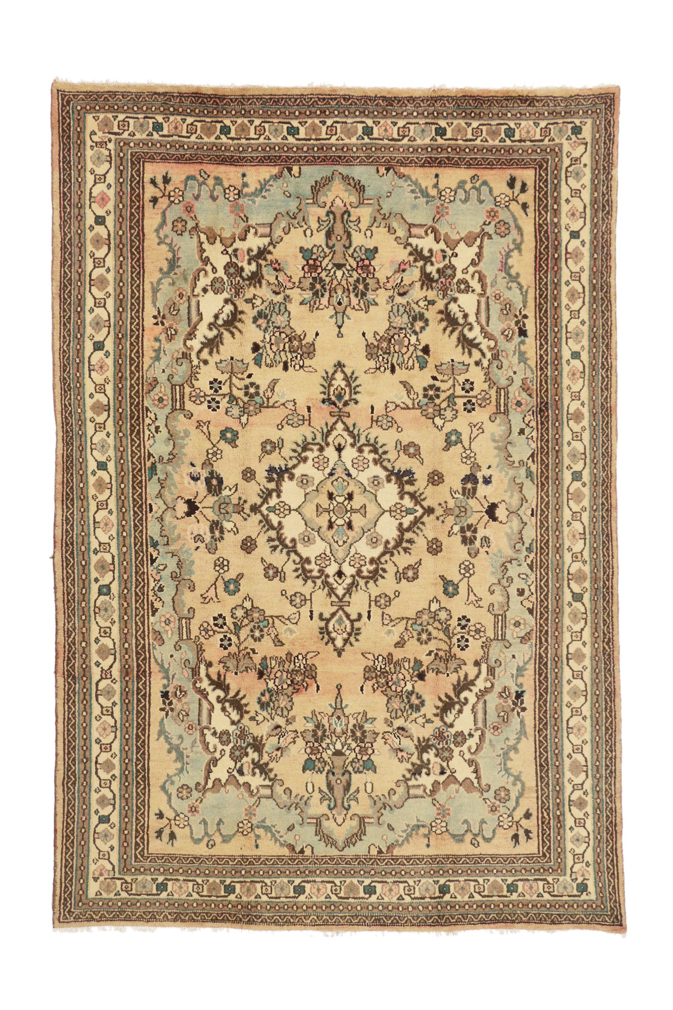 7 x 10 Vintage Persian Hamadan Rug 76022