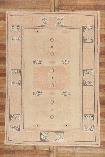 7 x 10 Vintage Turkish Oushak Rug 53698