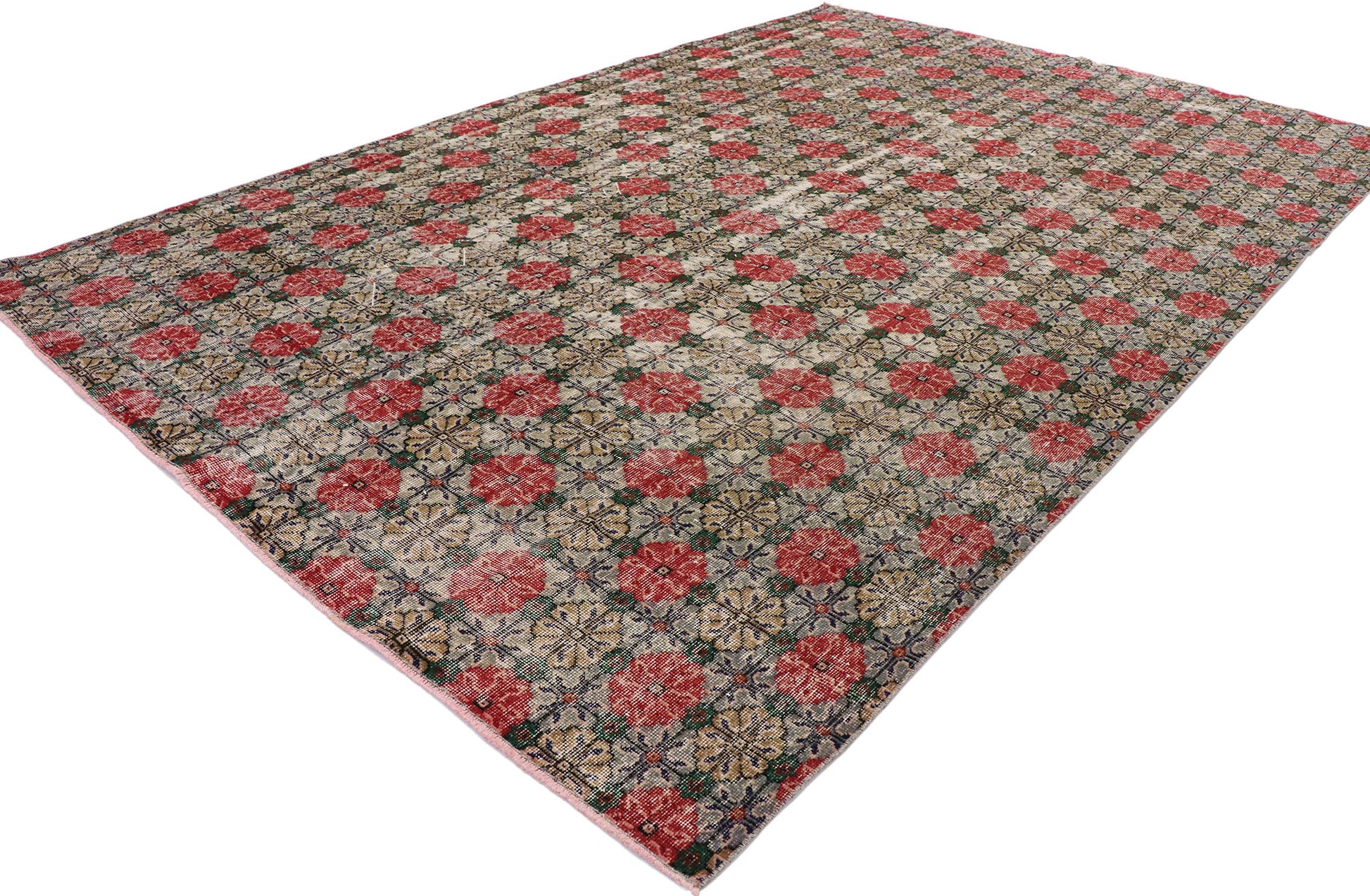 7 x 11 Vintage Turkish Sivas Rug 53365