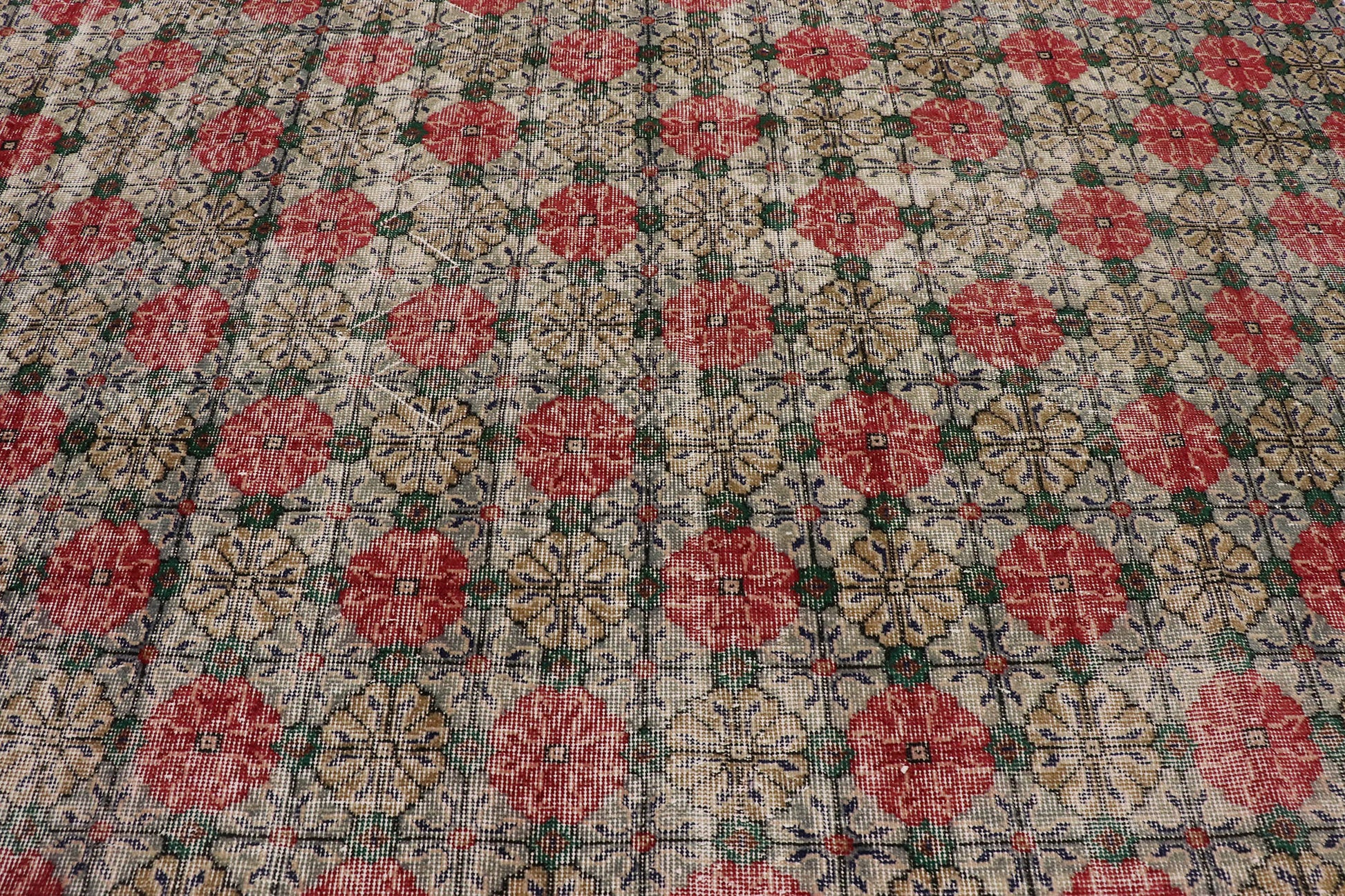 7 x 11 Vintage Turkish Sivas Rug 53365