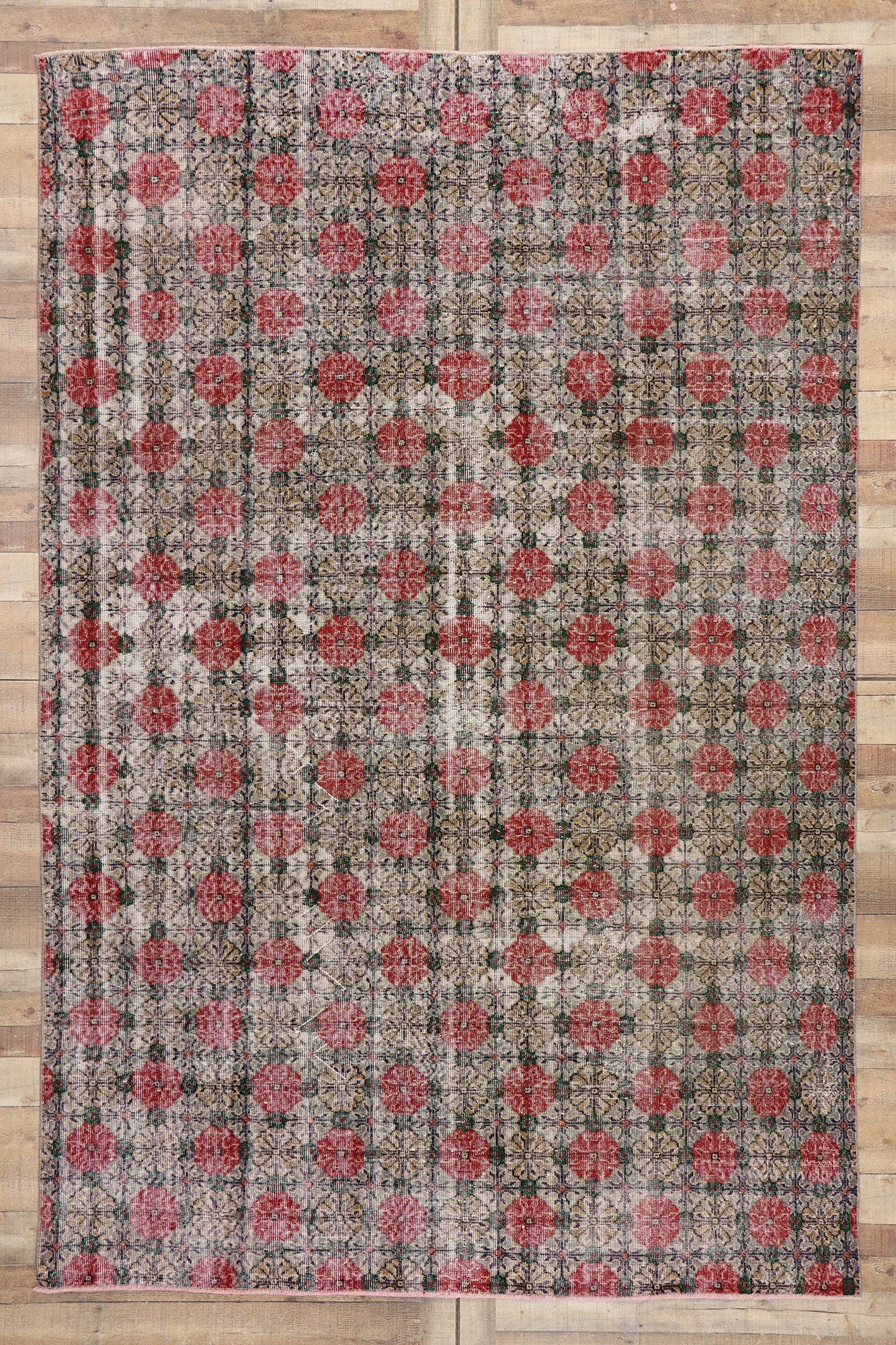 7 x 11 Vintage Turkish Sivas Rug 53365