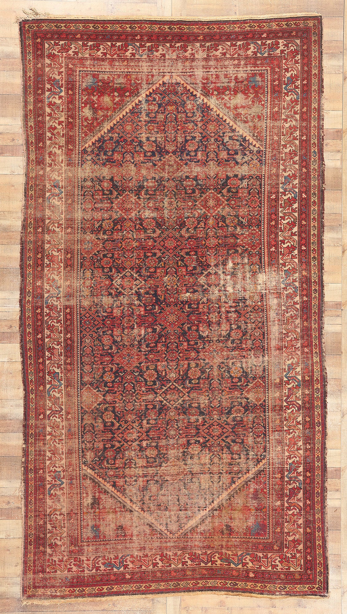 7 x 12 Antique Persian Malayer Rug 78548