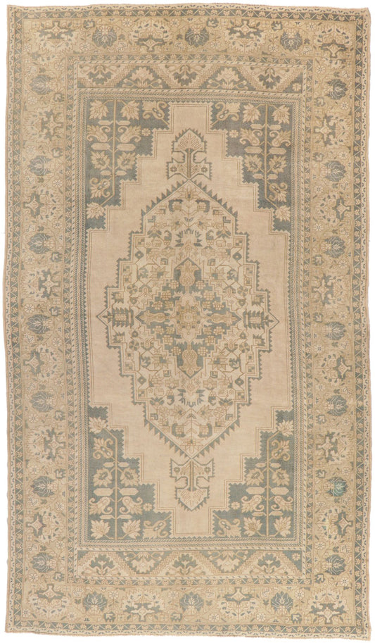 7 x 13 Vintage Turkish Oushak Rug 53691