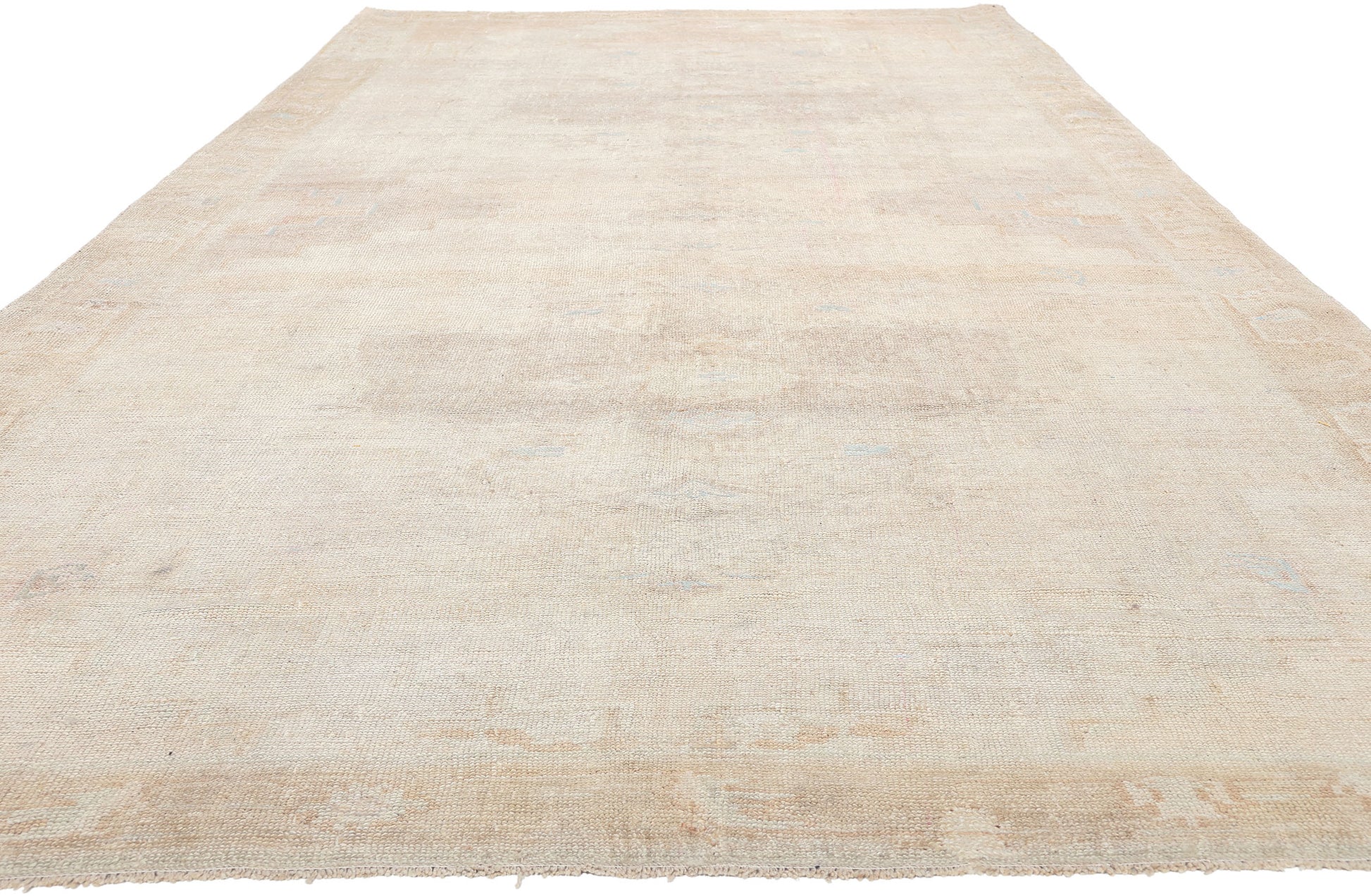 7 x 15 Vintage Turkish Oushak Rug 53712