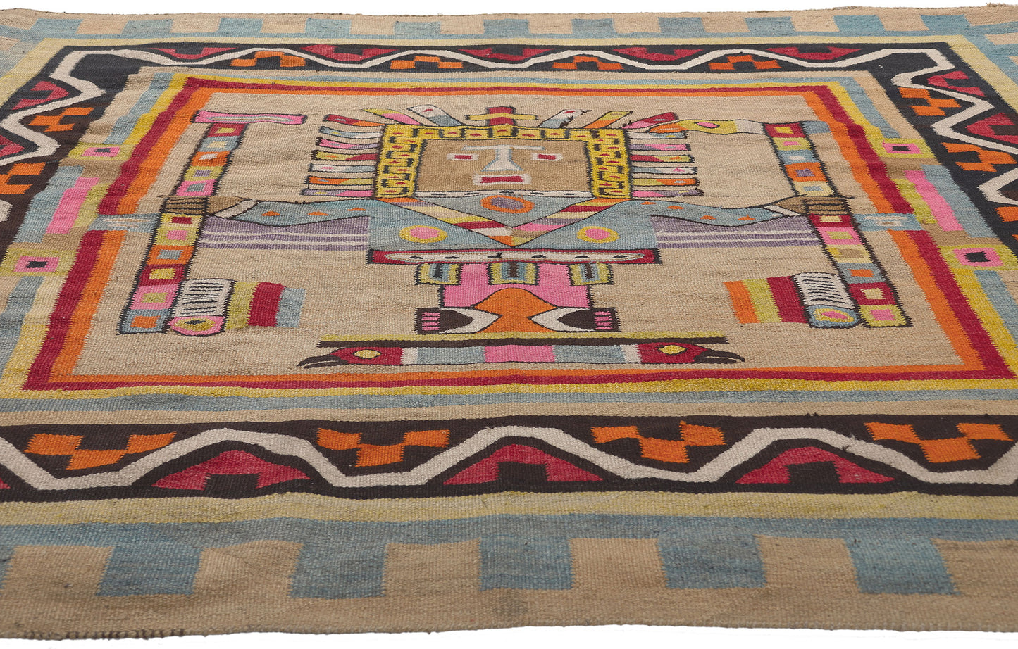 7 x 6 Vintage South American Kilim Rug 78610