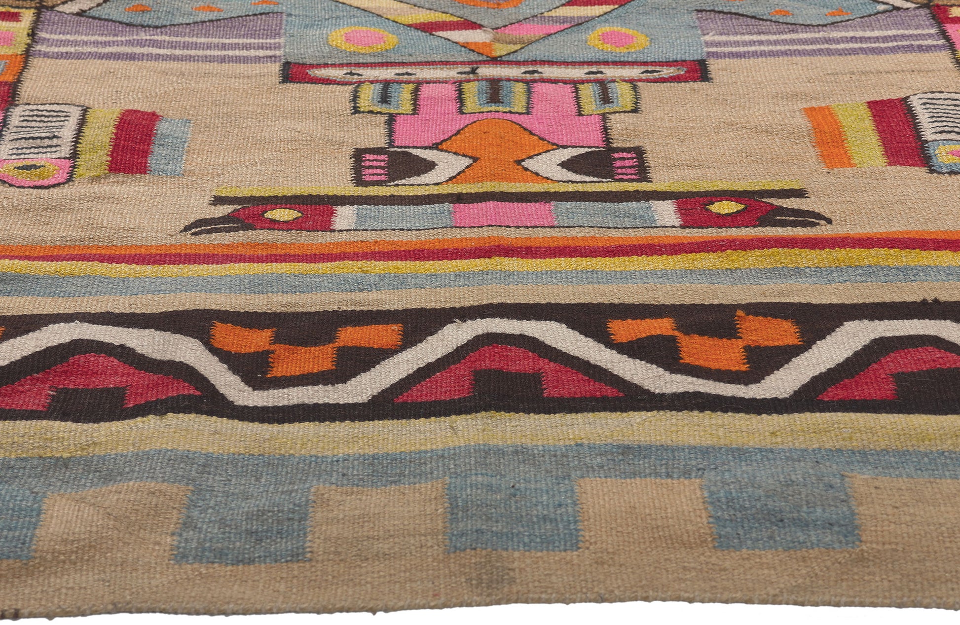 7 x 6 Vintage South American Kilim Rug 78610