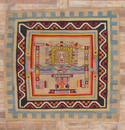 7 x 6 Vintage South American Kilim Rug 78610