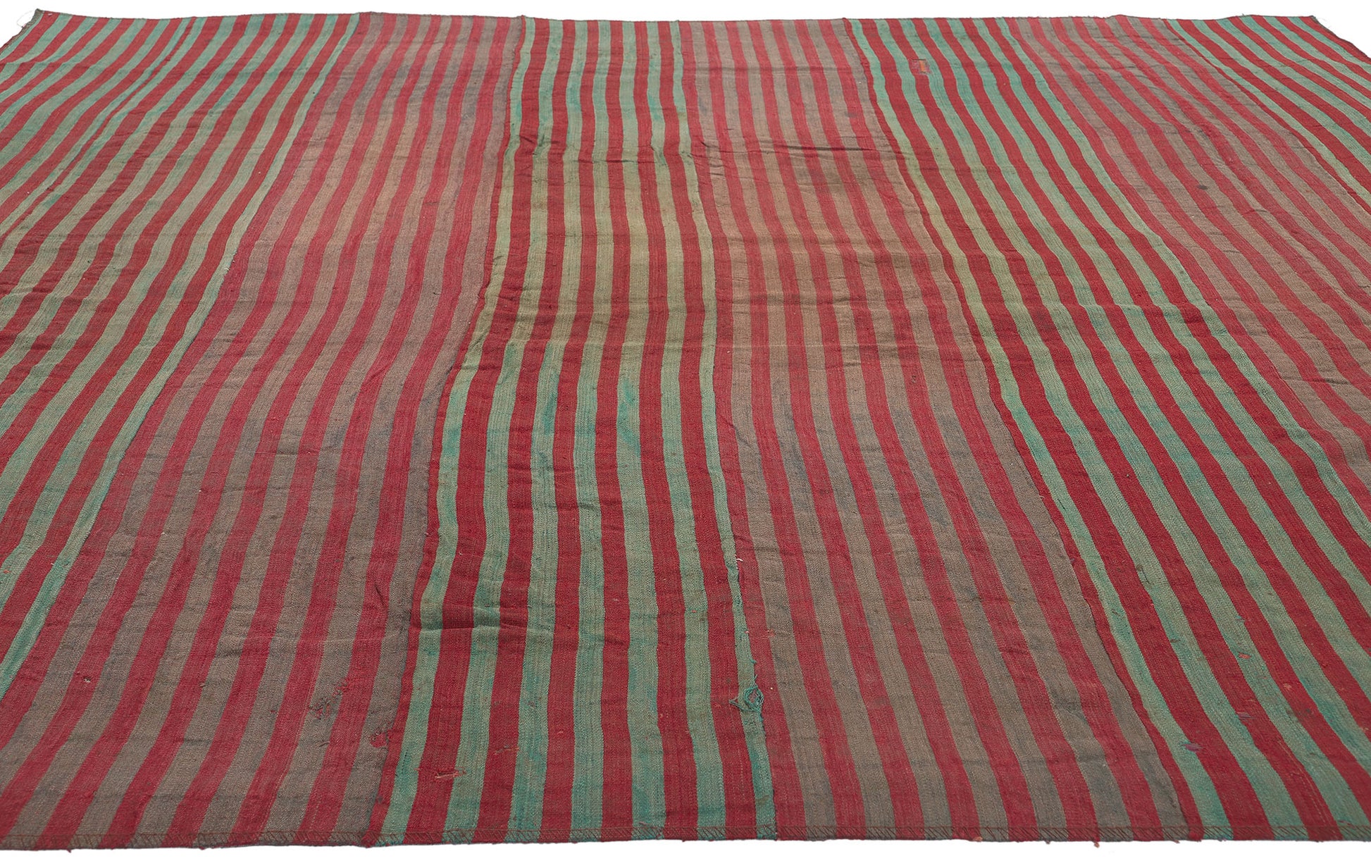 7 x 8 Vintage Turkish Striped Kilim Rug 60654